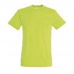 Goedkope T-shirts met logo, 150 g/m2 in de kleur lichtgroen