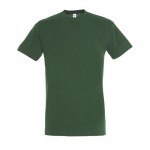 Goedkope T-shirts met logo, 150 g/m2 in de kleur donkergroen