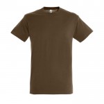 Goedkope T-shirts met logo, 150 g/m2 in de kleur bruin