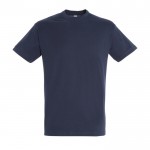 Goedkope T-shirts met logo, 150 g/m2 in de kleur marineblauw