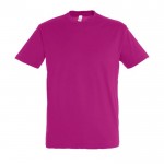Goedkope T-shirts met logo, 150 g/m2 in de kleur fuchsia