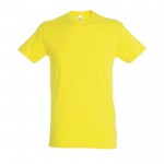 Goedkope T-shirts met logo, 150 g/m2 in de kleur geel