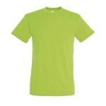 Goedkope T-shirts met logo, 150 g/m2 in de kleur limoen groen