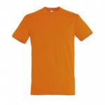 Goedkope T-shirts met logo, 150 g/m2 in de kleur oranje