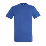 Goedkope T-shirts met logo, 150 g/m2 in de kleur koningsblauw