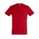 Goedkope T-shirts met logo, 150 g/m2 in de kleur rood
