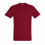 Goedkope T-shirts met logo, 150 g/m2 in de kleur donkerrood