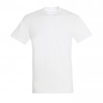 Goedkope T-shirts met logo, 150 g/m2 in de kleur wit