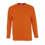 Bedrukt shirt met lange mouwen, 150 g/m2 in de kleur oranje