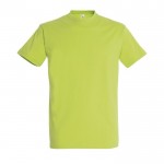 Katoenen unisex T-shirts met logo, 190 g/m2 in de kleur lichtgroen