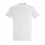 Katoenen unisex T-shirts met logo, 190 g/m2 in de kleur lichtgrijs gemarmerd