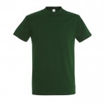 Katoenen unisex T-shirts met logo, 190 g/m2 in de kleur donkergroen