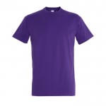 Katoenen unisex T-shirts met logo, 190 g/m2 in de kleur paars