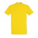 Katoenen unisex T-shirts met logo, 190 g/m2 in de kleur donkergeel