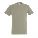 Katoenen unisex T-shirts met logo, 190 g/m2 in de kleur khaki