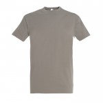 Katoenen unisex T-shirts met logo, 190 g/m2 in de kleur lichtgrijs