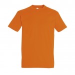 Katoenen unisex T-shirts met logo, 190 g/m2 in de kleur oranje