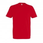 Katoenen unisex T-shirts met logo, 190 g/m2 in de kleur rood