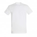 Katoenen unisex T-shirts met logo, 190 g/m2 in de kleur wit