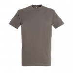 Katoenen unisex T-shirts met logo, 190 g/m2 in de kleur taupe