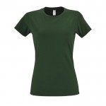 Gepersonaliseerde dames T-shirts, 190 g/m2 in de kleur donkergroen