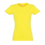 Gepersonaliseerde dames T-shirts, 190 g/m2 in de kleur geel