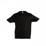 Katoenen kinder T-shirt met logo, 190 g/m2 in de kleur zwart