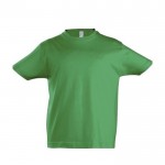 Katoenen kinder T-shirt met logo, 190 g/m2 in de kleur groen