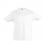 Katoenen kinder T-shirt met logo, 190 g/m2 in de kleur wit