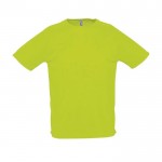 Sportief ademend T-shirt met logo in de kleur groen