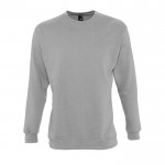Bedrukte sweater met ronde hals, 280 g/m2 in de kleur gemarmerd grijs