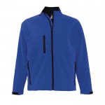 Softshell jas als relatiegeschenk, 340 g/m2 in de kleur koningsblauw