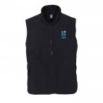 Polyester unisex fleece vest met rits 320 g/m2 SOL'S Norway weergave met bedrukking