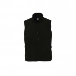 Polyester unisex fleece vest met rits 320 g/m2 SOL'S Norway kleur zwart
