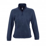 Fleece dames vest met bedrijfslogo, 300 g/m2 in de kleur donkerblauw