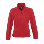 Fleece dames vest met bedrijfslogo, 300 g/m2 in de kleur rood