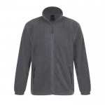 Gepersonaliseerd fleece vest, 300 g/m2 in de kleur gemarmerd grijs