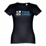 Katoenen T-shirts met logo voor vrouwen weergave met jouw bedrukking
