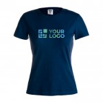 Katoenen dames T-shirts met logo, 150 g/m2 weergave met jouw bedrukking