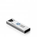 Metalen USB stick met opdruk weergave met jouw bedrukking