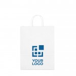 Witte papieren tas met logo voor reclame weergave met jouw bedrukking