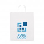 Grote witte papieren tas met logo voor reclame weergave met jouw bedrukking
