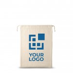 Katoenen mesh tasjes met logo, 120 g/m2 weergave met jouw bedrukking
