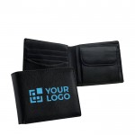 Elegante leren portemonnee met logo weergave met jouw bedrukking