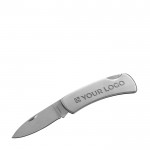 Basic roestvrijstalen mes met logo weergave met jouw bedrukking