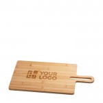 Bamboe serveerplank weergave met jouw bedrukking