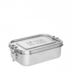 Lunchbox van gerecycled rvs met zijsluiting 750 ml met afdrukgebied