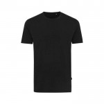 T-shirt van gerecycled en bio katoen 180 g/m2 Iqoniq Bryce kleur zwart