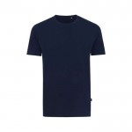 T-shirt van gerecycled en bio katoen 180 g/m2 Iqoniq Bryce kleur marineblauw