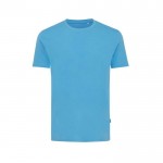 T-shirt van gerecycled en bio katoen 180 g/m2 Iqoniq Bryce kleur cyaan blauw
